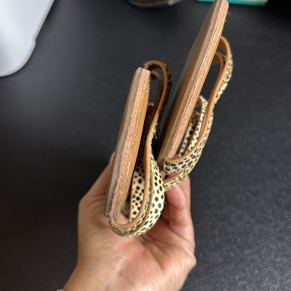 J. Crew Tan and Black Women's Sandals Leopard Animal Print Strappy 8 1/2 - Picture 8 of 8